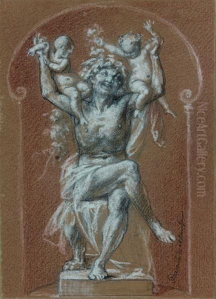 Bacchus Et Enfants Oil Painting by Albert-Ernest Carrier-Belleuse