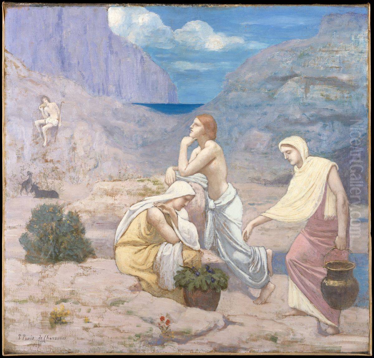 Le Chant du Berger Oil Painting by Pierre Puvis de Chavannes