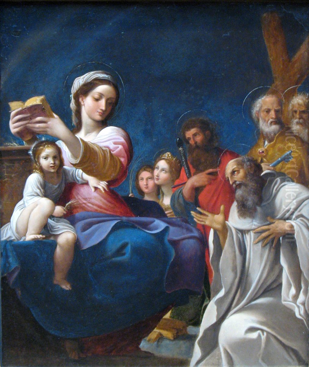 Madonna and Child with Saints Oil Painting by Ludovico Carracci