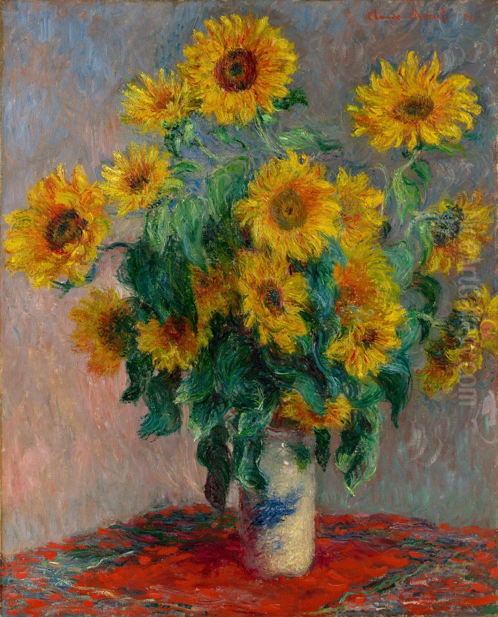 Bouquet of Sunflowers Oil Painting by Claude Oscar Monet