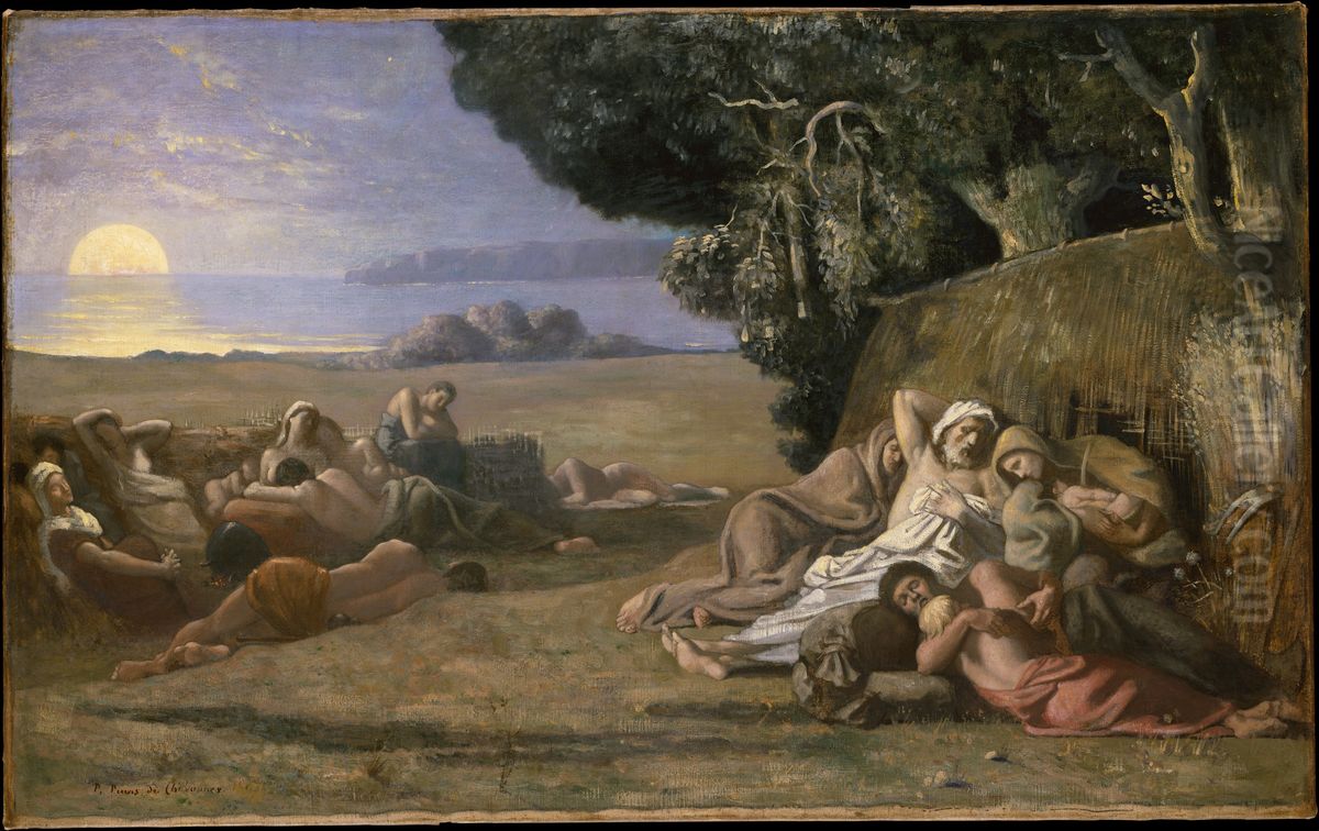 Sleep Oil Painting by Pierre Puvis de Chavannes
