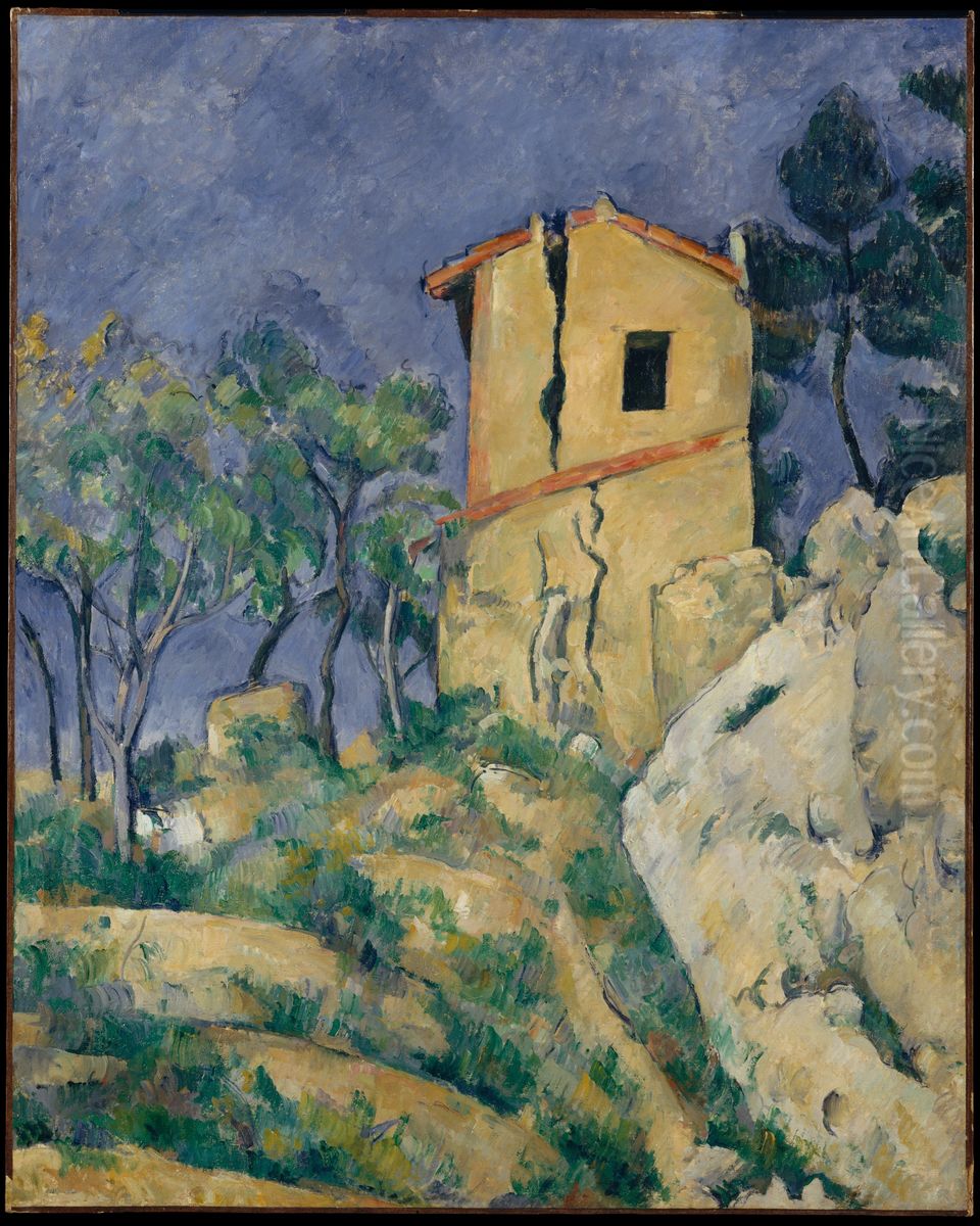 La Maison lezardee Oil Painting by Paul Cezanne
