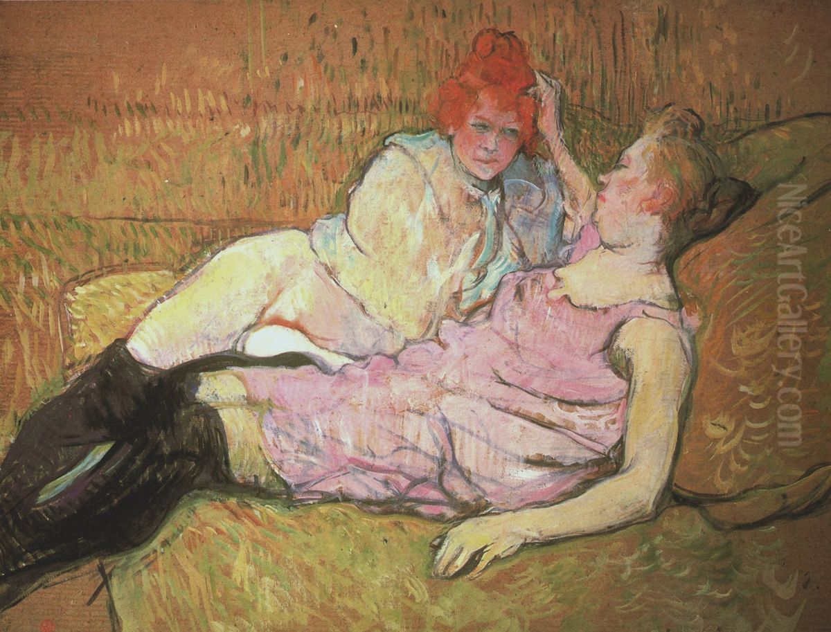 The Sofa Oil Painting by Henri De Toulouse-Lautrec