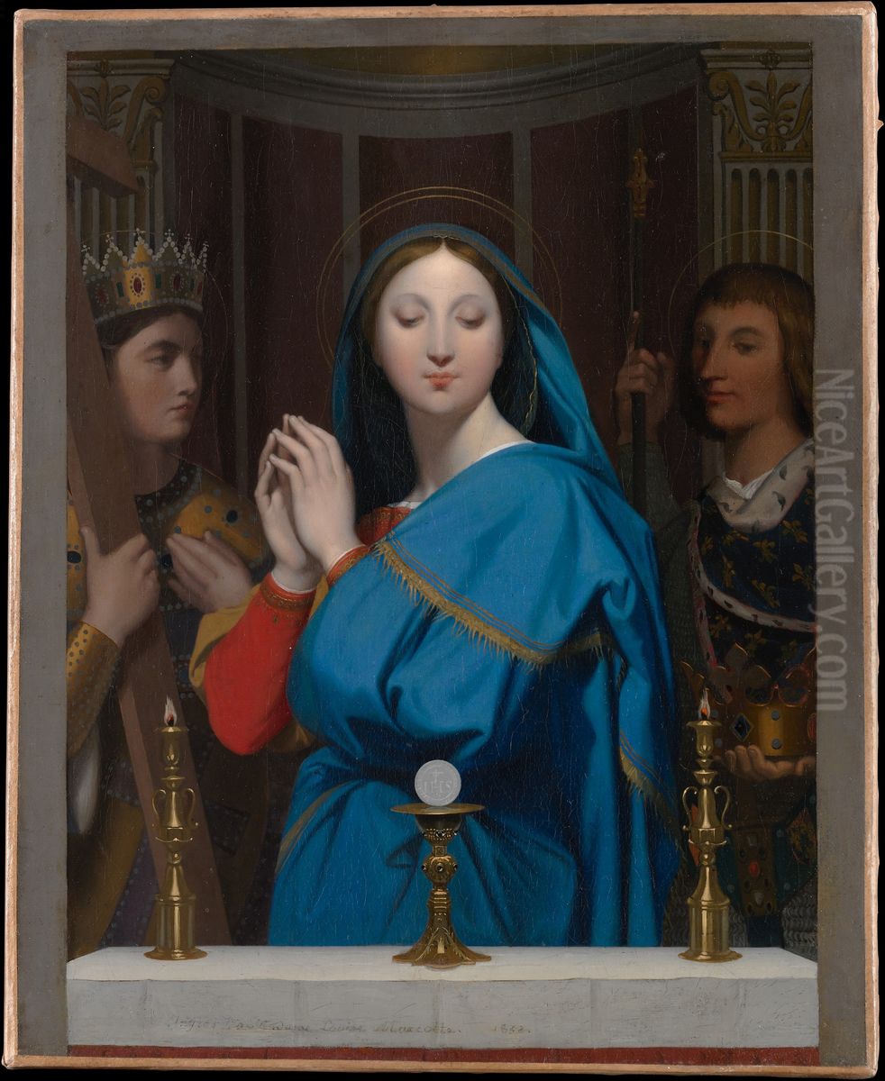 The Virgin Adoring the Host Oil Painting by Jean Auguste Dominique Ingres