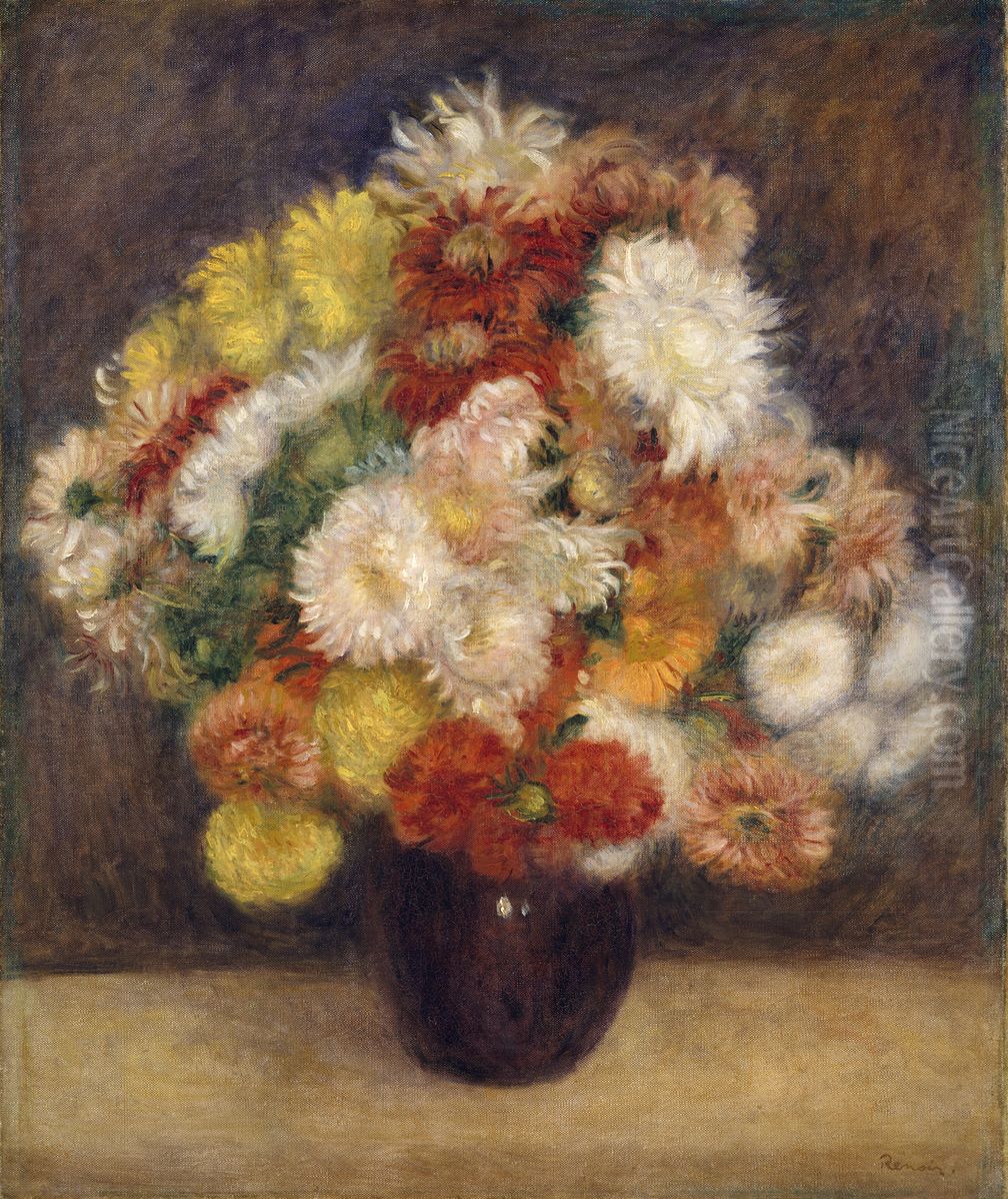 Bouquet of Chrysanthemums Oil Painting by Pierre Auguste Renoir