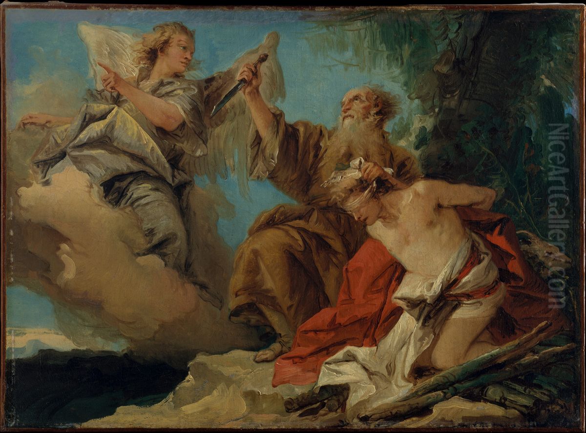 The Sacrifice of Isaac Oil Painting by Giovanni Domenico Tiepolo
