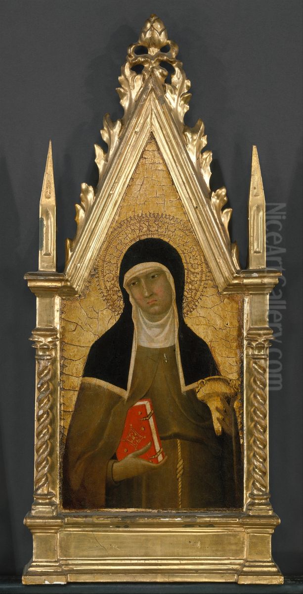 Saint Clare Oil Painting by Lippo Memmi