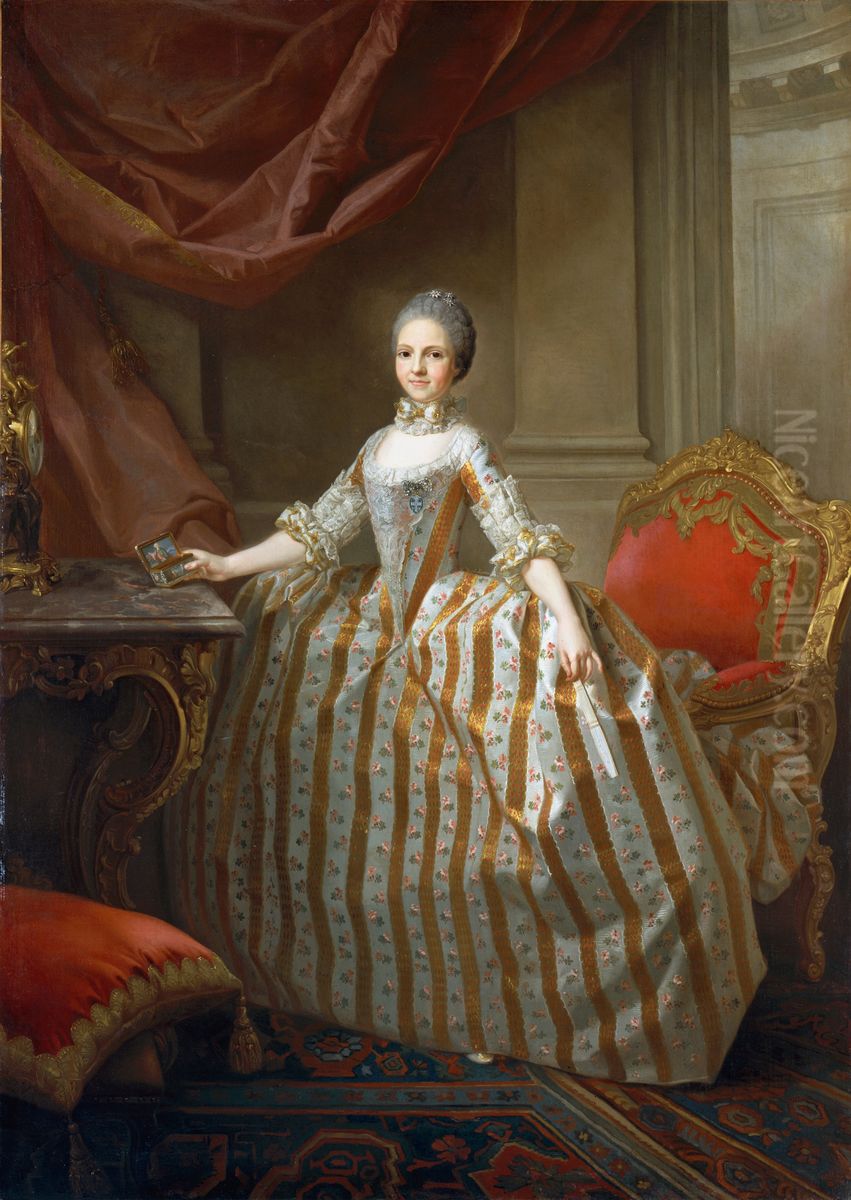 Maria Luisa of Parma (1751-1819), Later Queen of Spain Oil Painting by Laurent Pecheux