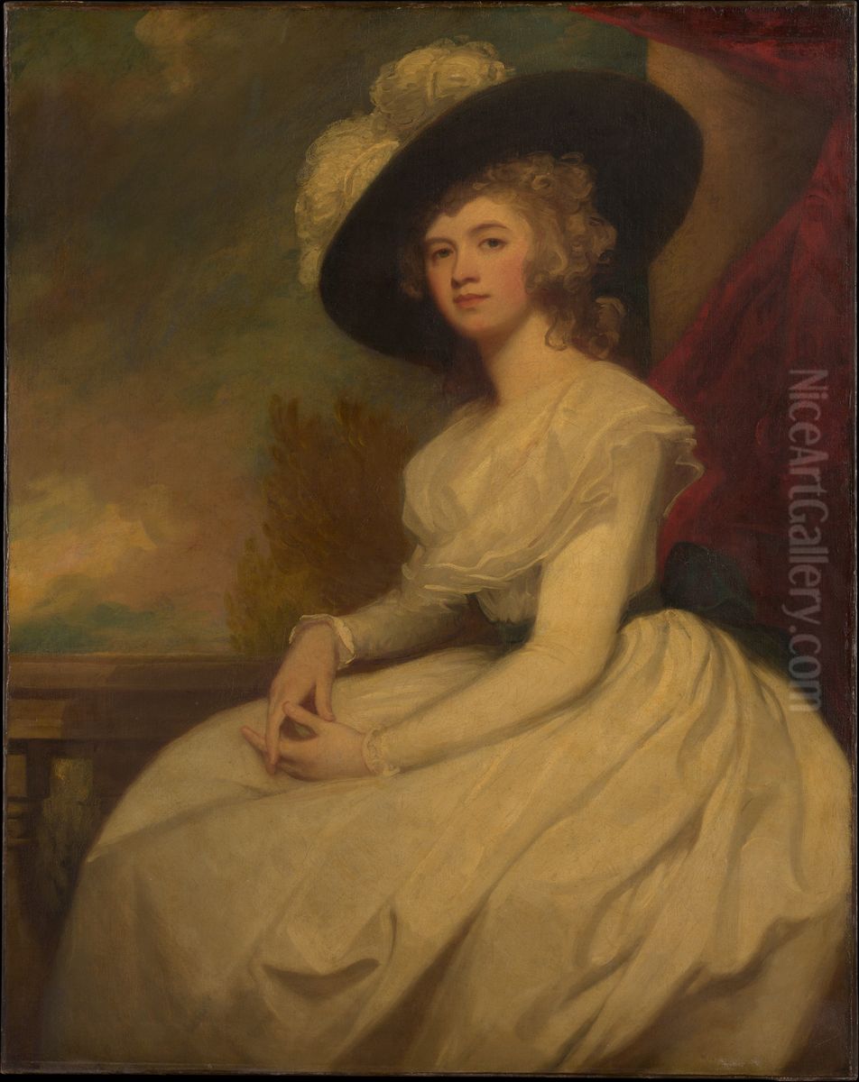 Mrs. Bryan Cooke (Frances Puleston, 1765-1818) Oil Painting by George Romney