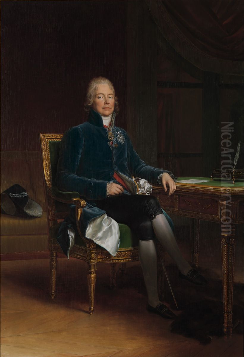 Charles Maurice de Talleyrand Perigord (1754-1838), Prince de Benevent Oil Painting by Francois Gerard
