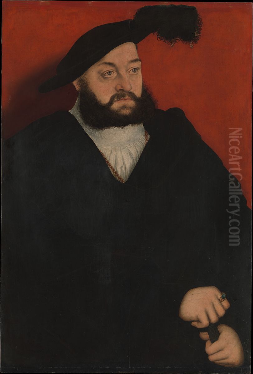 Portrait ofJohn, Hereditary Prince of Saxony Oil Painting by Lucas Cranach the Elder