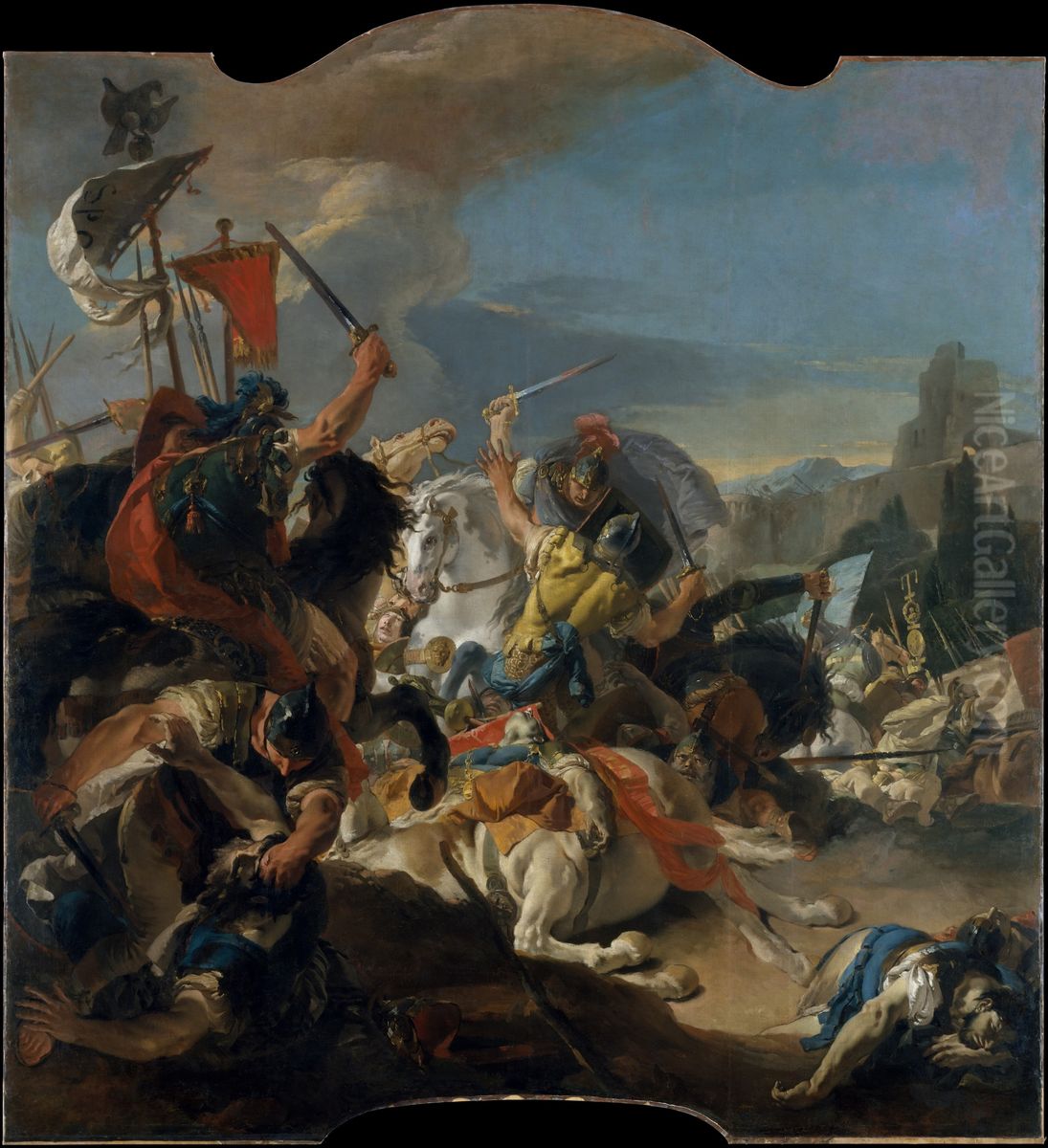 The Battle of Vercellae Oil Painting by Giovanni Battista Tiepolo