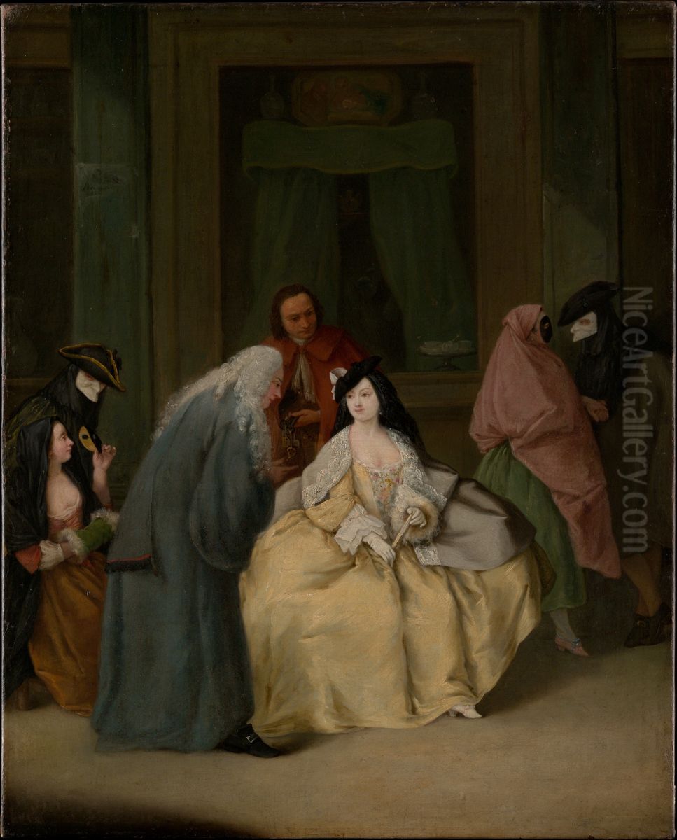 The Meeting Oil Painting by Pietro Longhi