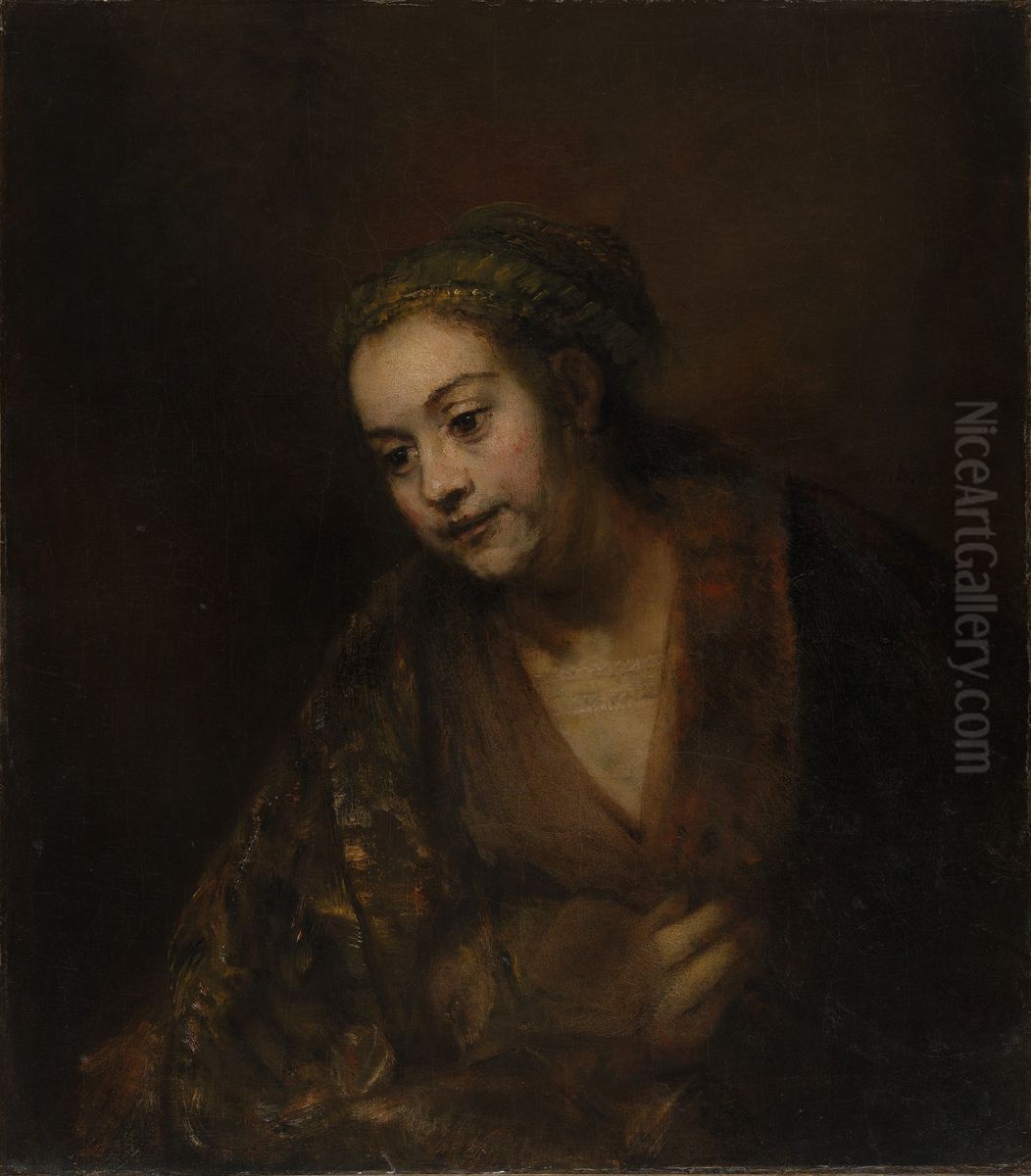 Hendrickje Stoffels Oil Painting by Rembrandt