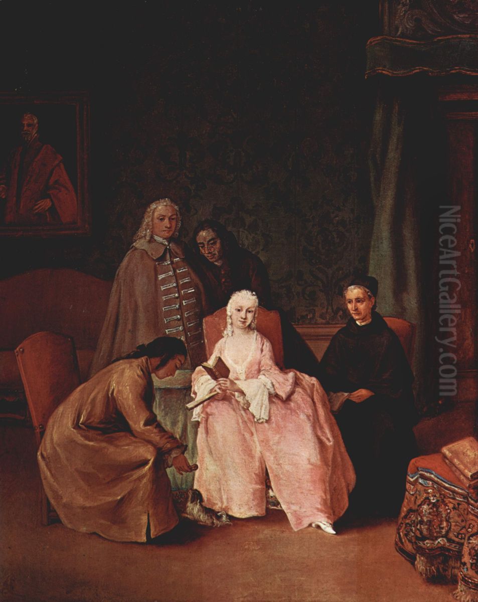 Besuch bei einer Dame Oil Painting by Pietro Longhi