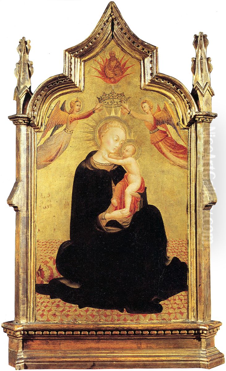 Madonna and Child with Angels Oil Painting by Stefano di Giovanni
