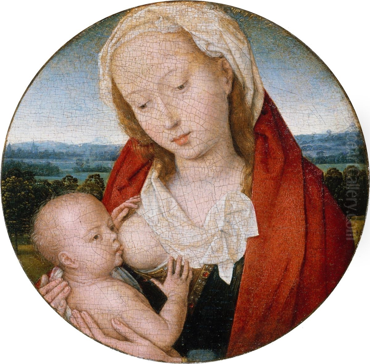 Die heilige Jungfrau mit dem Kinde Oil Painting by (manner of) Memling, Hans