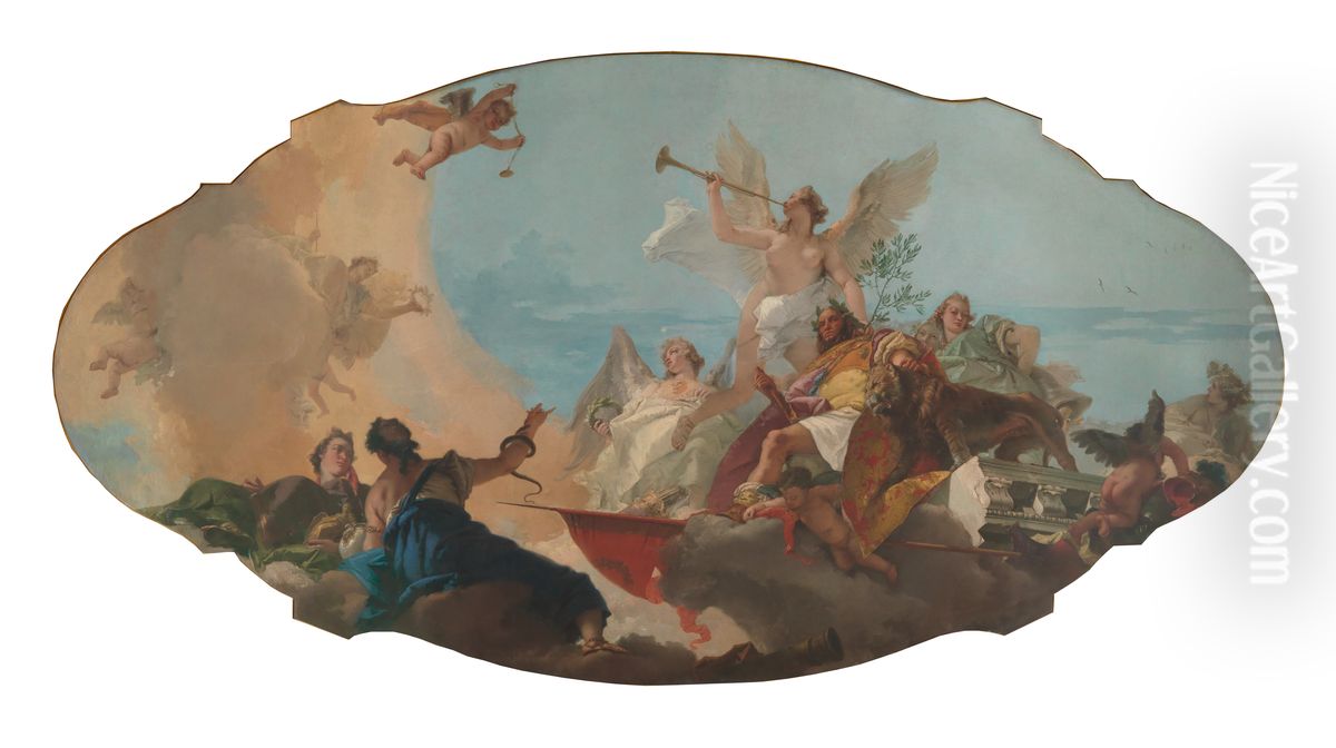 Glorification of the Barbaro Family Oil Painting by Giovanni Battista Tiepolo