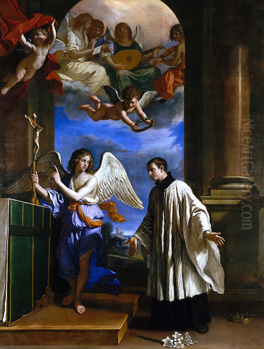 The Vocation of Saint Aloysius (Luigi) Gonzaga Oil Painting by Giovanni Francesco Barbieri