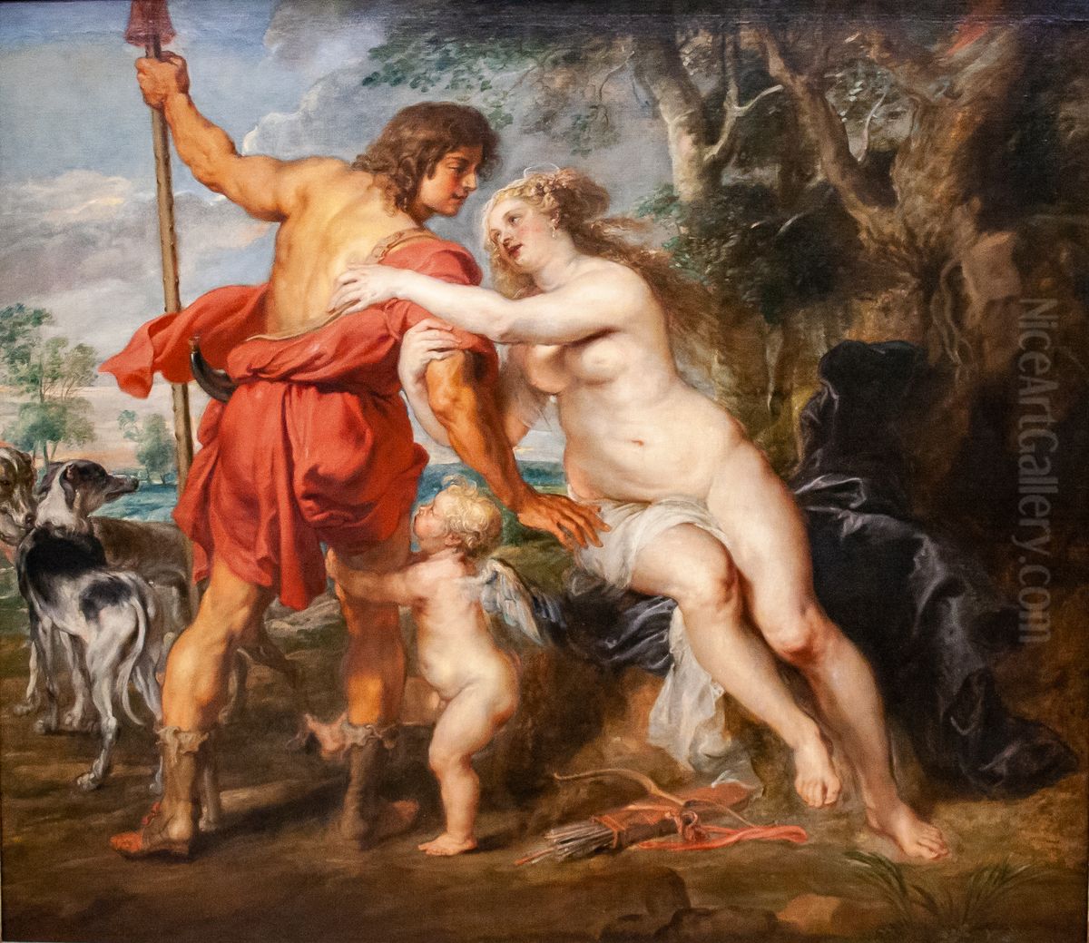 Venus and Adonis Oil Painting by (studio of) Rubens, Peter Paul