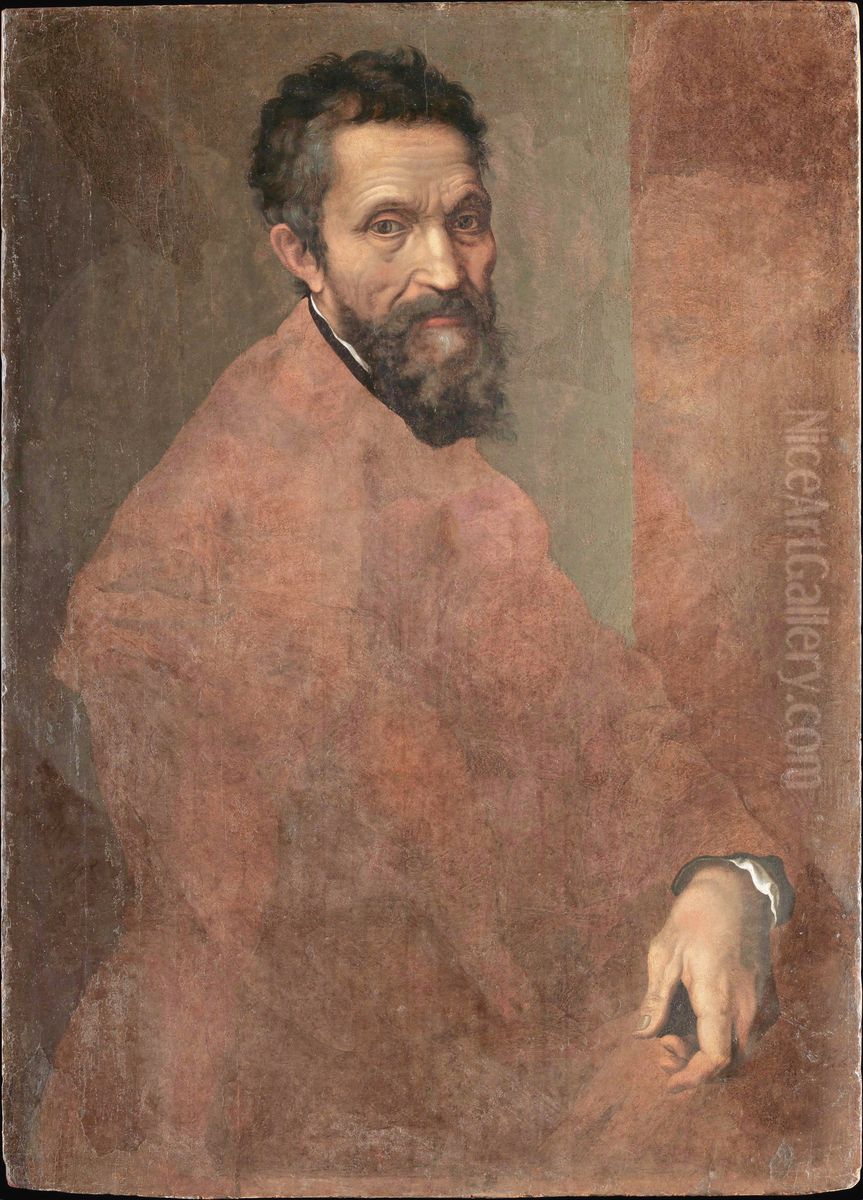 Michelangelo Buonarroti (1475-1564) Oil Painting by Daniele da Volterra