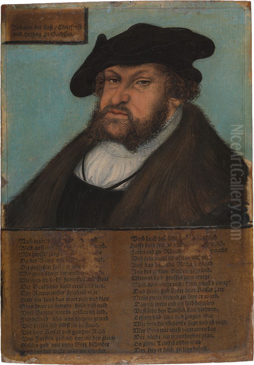 Johann I (1468-1532), the Constant, Elector of Saxony Oil Painting by Lucas Cranach the Elderand workshop