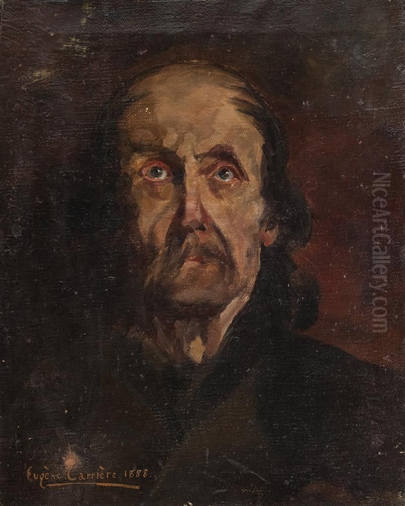 Herrenportrait Oil Painting by Eugene Carriere