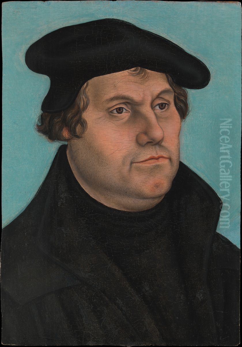 Martin Luther (1483-1546) Oil Painting by Lucas Cranach the Elder