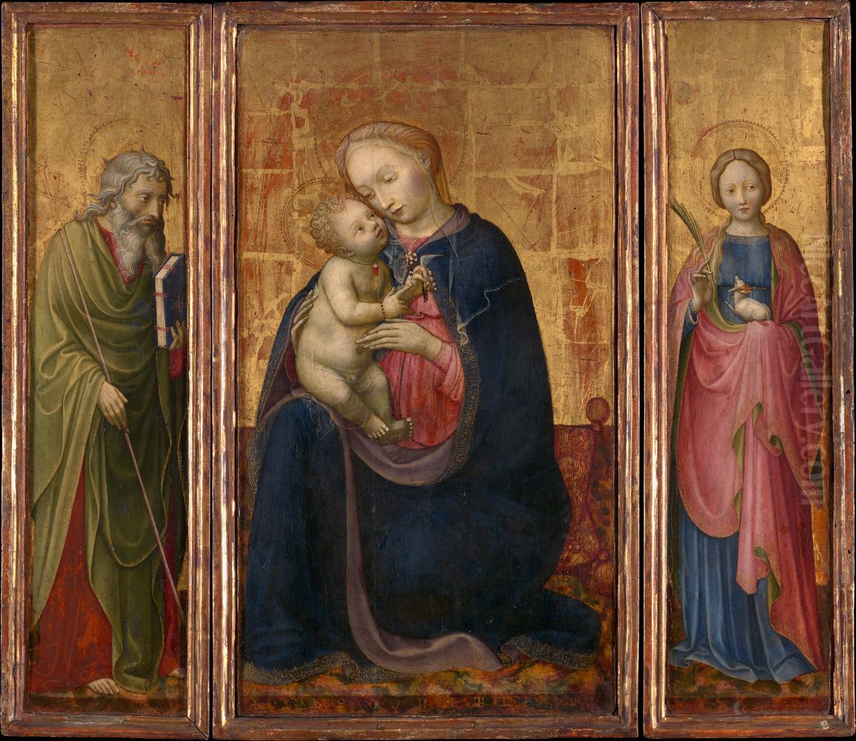Madonna and Child with Saints Philip and Agnes Oil Painting by Donato de' Bardi
