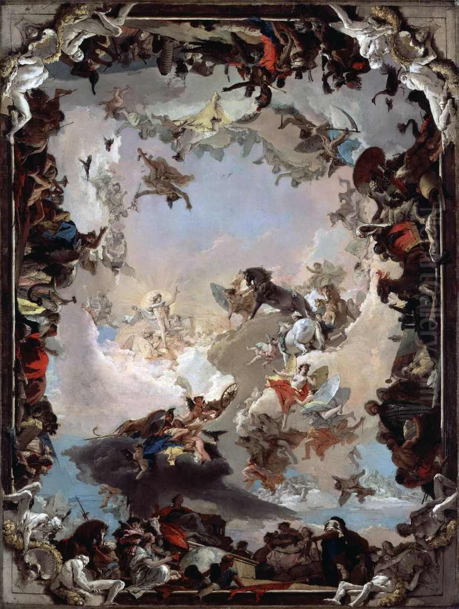 Allegory of the Planets and Continents Oil Painting by Giovanni Battista Tiepolo