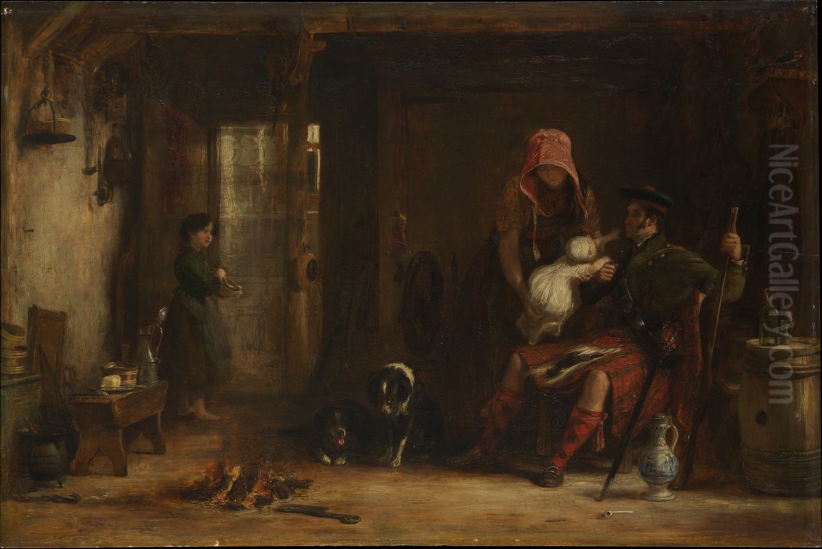 The Highland Family Oil Painting by David Wilkie