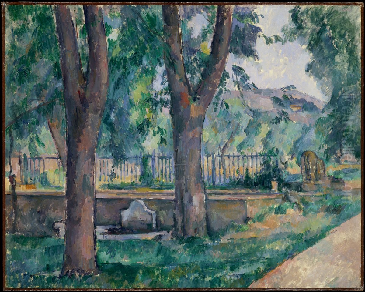 The Pool at the Jas de Bouffan Oil Painting by Paul Cezanne