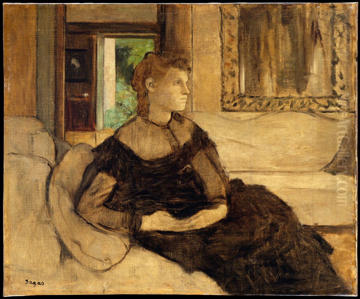 Madame Theodore Gobillard, nee Yves Morisot) Oil Painting by Edgar Degas