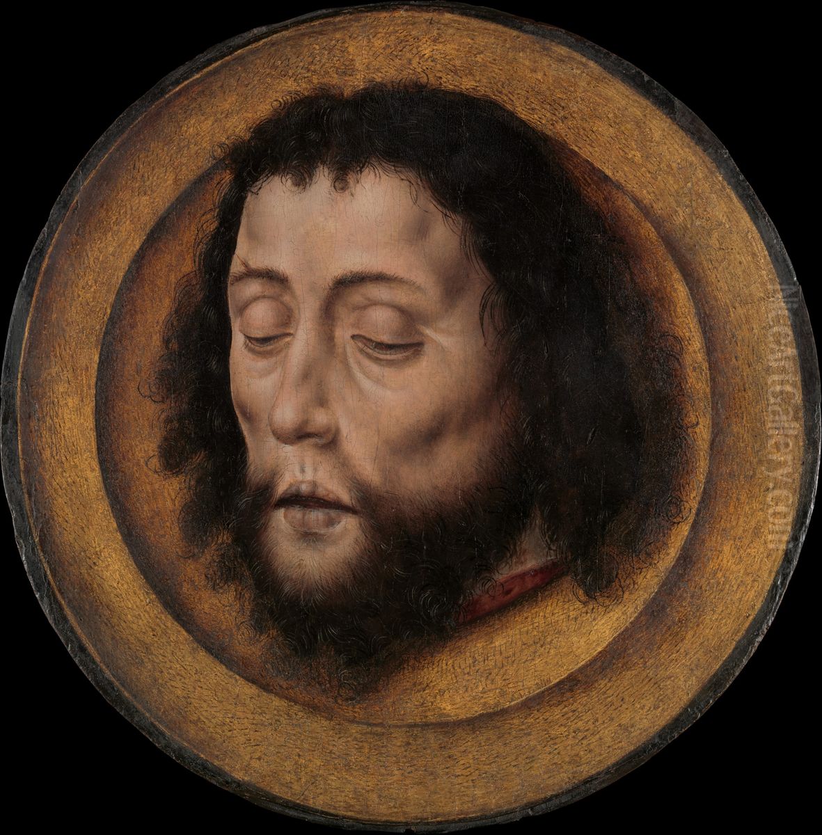 Head of Saint John the Baptist on a Charger Oil Painting by Aelbrecht Bouts