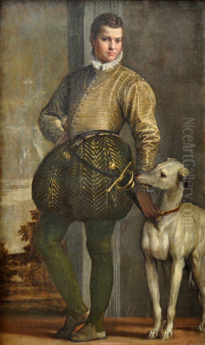 Boy with a Greyhound Oil Painting by Paolo Veronese (Caliari)