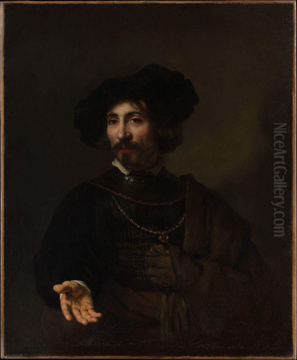 Man with a Steel Gorget Oil Painting by Rembrandt