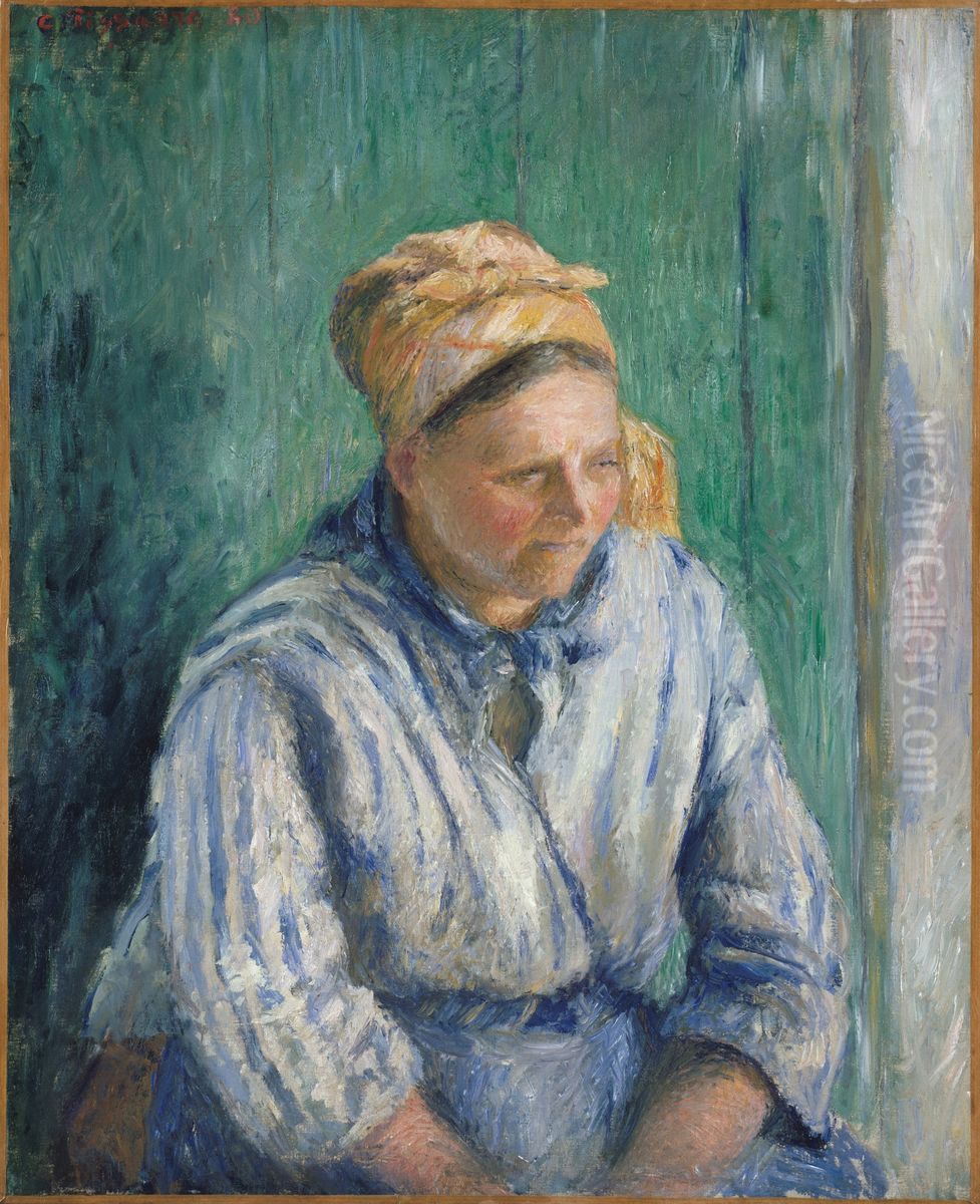 Washerwoman, Study Oil Painting by Camille Pissarro