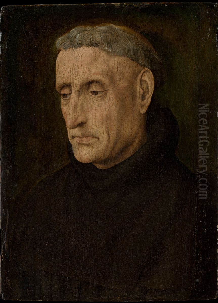 A Benedictine Monk Oil Painting by Hugo Van Der Goes