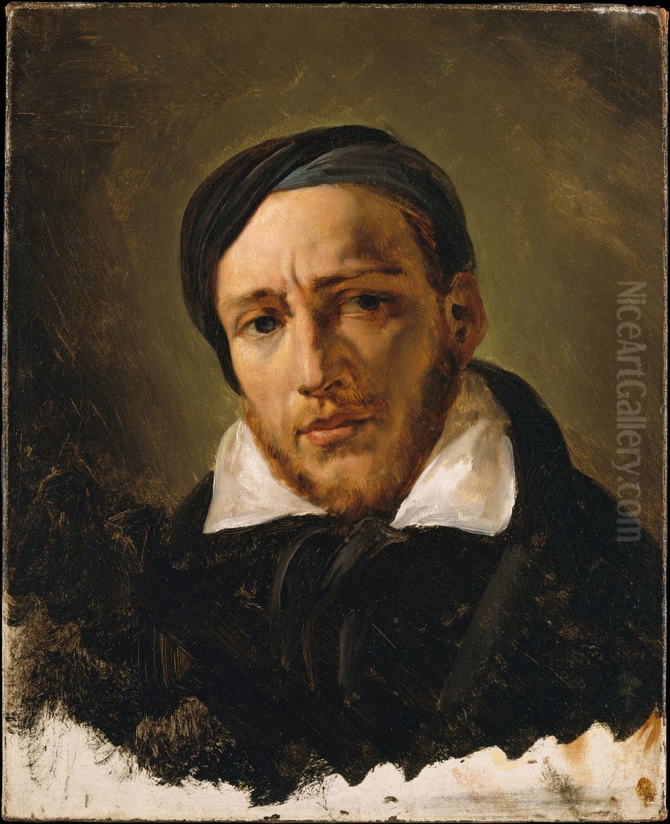 Jean-Louis-Andre-Theodore Gericault (1791-1824) Oil Painting by Horace Vernet