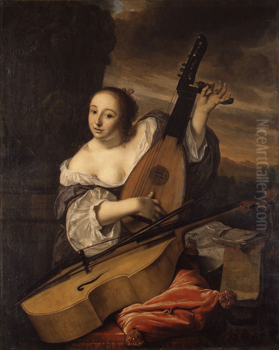 The Musician Oil Painting by Bartholomeus Van Der Helst