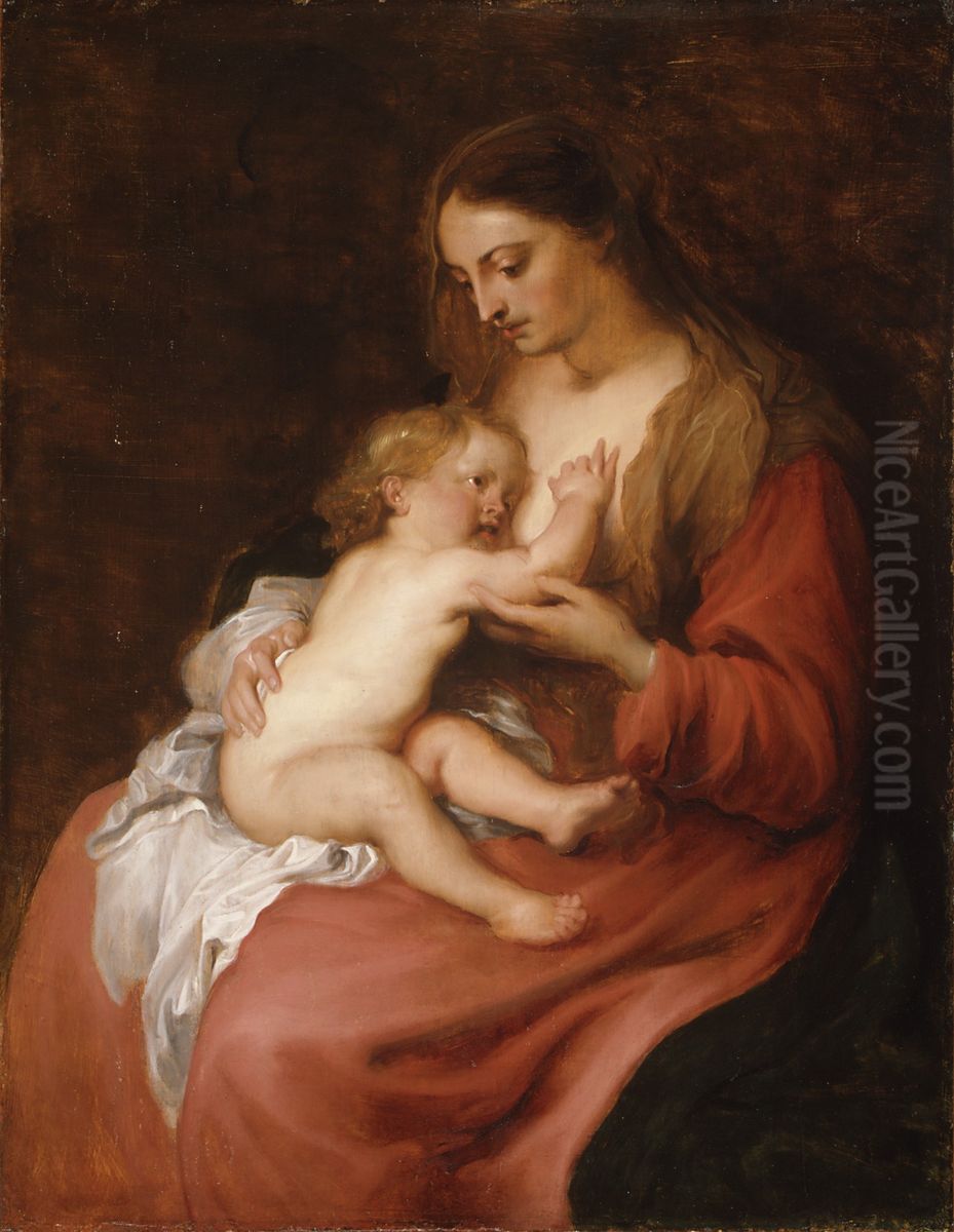 Virgin and Child Oil Painting by Sir Anthony Van Dyck
