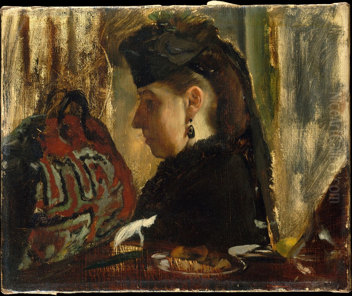 Mademoiselle Marie Dihau (1843-1935) Oil Painting by Edgar Degas
