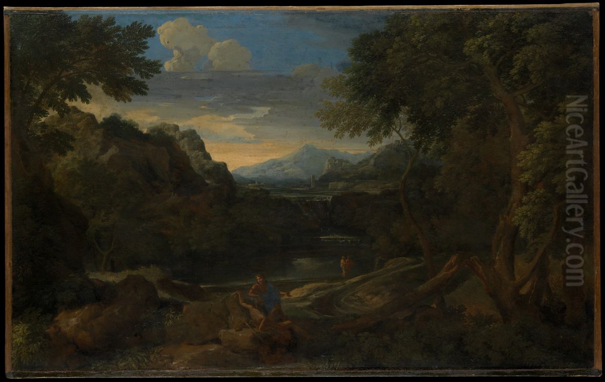 Imaginary Landscape Oil Painting by Gaspard Dughet