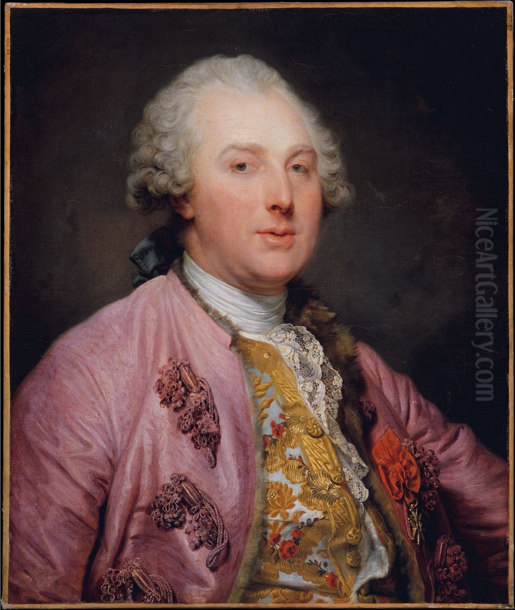 Charles Claude de Flahaut (1730-1809), Comte d'Angiviller Oil Painting by Jean-Baptiste Greuze