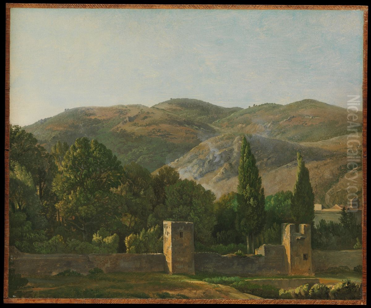 Fortified Wall, Italy Oil Painting by Simon Denis