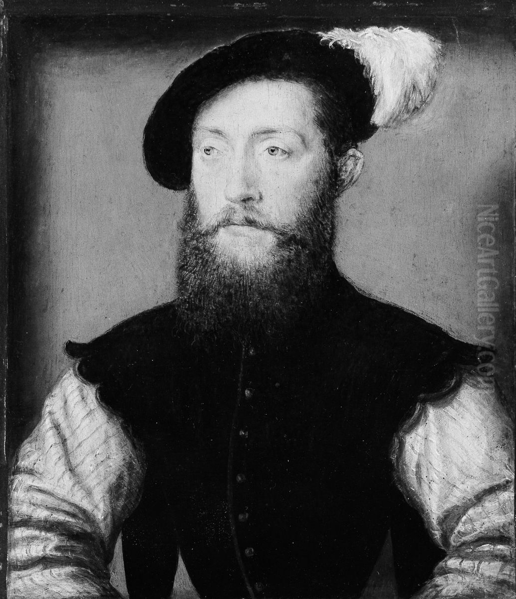 Charles de Cosse (1506-1563), Comte de Brissac Oil Painting by Corneille De Lyon