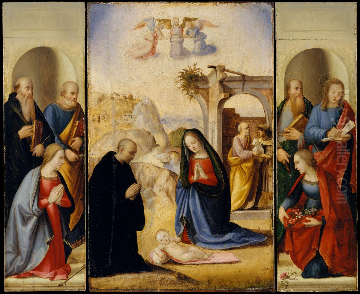 The Nativity with Saints Oil Painting by Ridolfo del Ghirlandaio