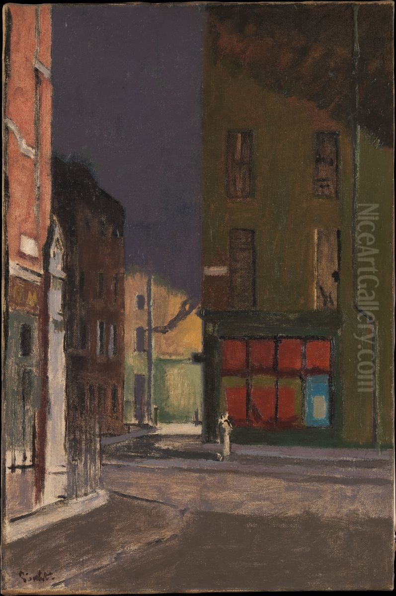 Maple Street, London Oil Painting by Walter Richard Sickert