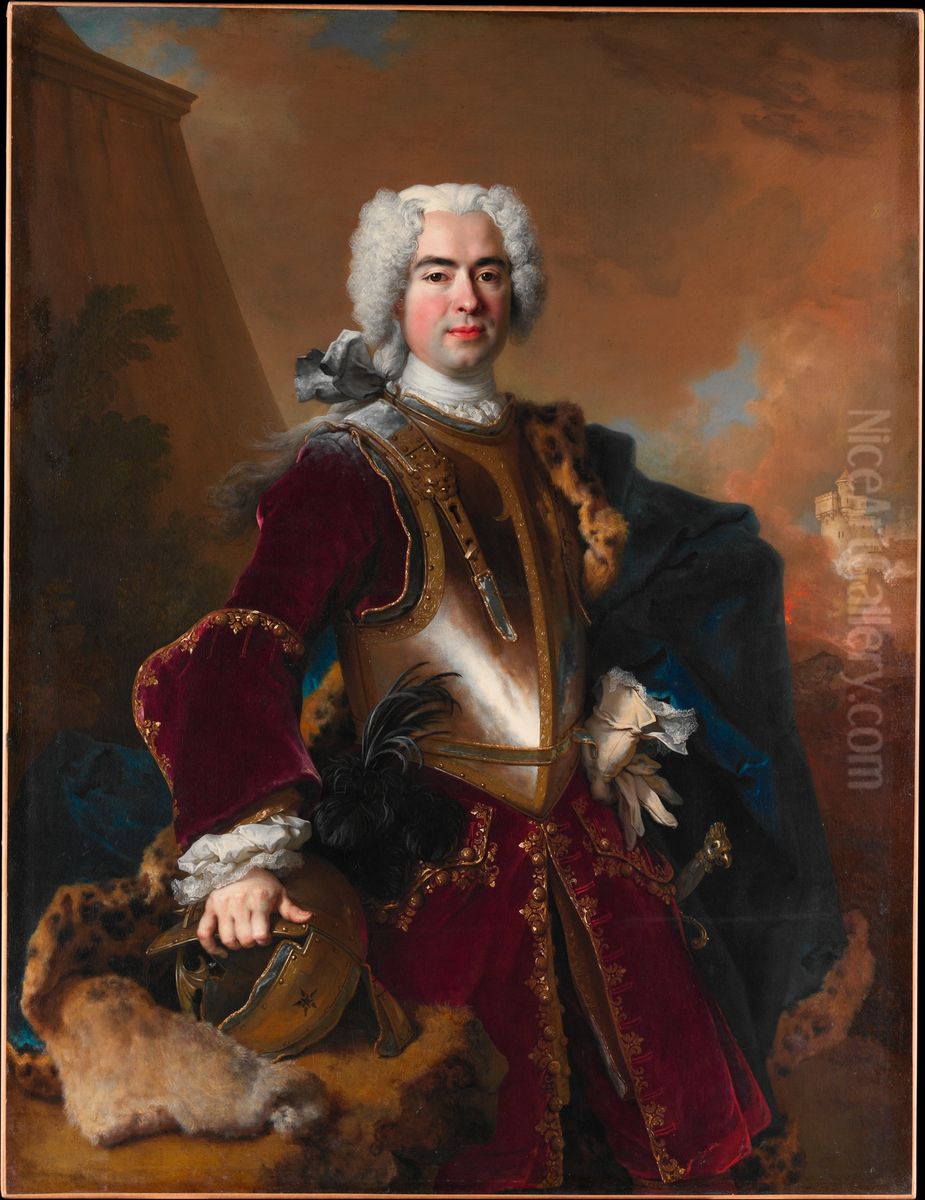 Andre Francois Alloys de Theys d'Herculais (1692-1779) Oil Painting by Nicolas de Largilliere