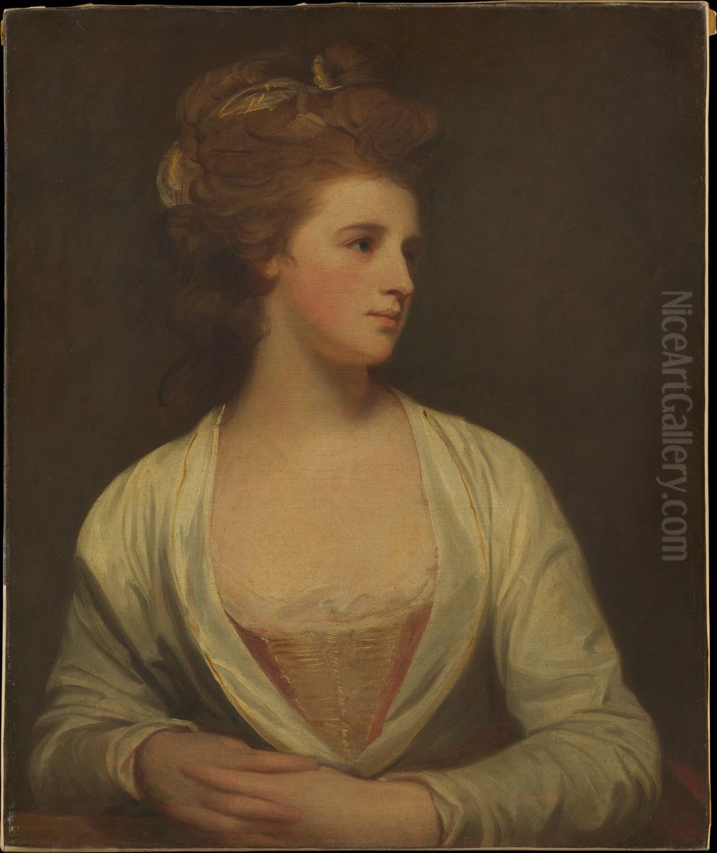 Portrait of a Woman, Said to Be Emily Bertie Pott (died 1782) Oil Painting by George Romney